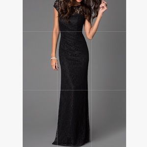Black Long Lace Dress